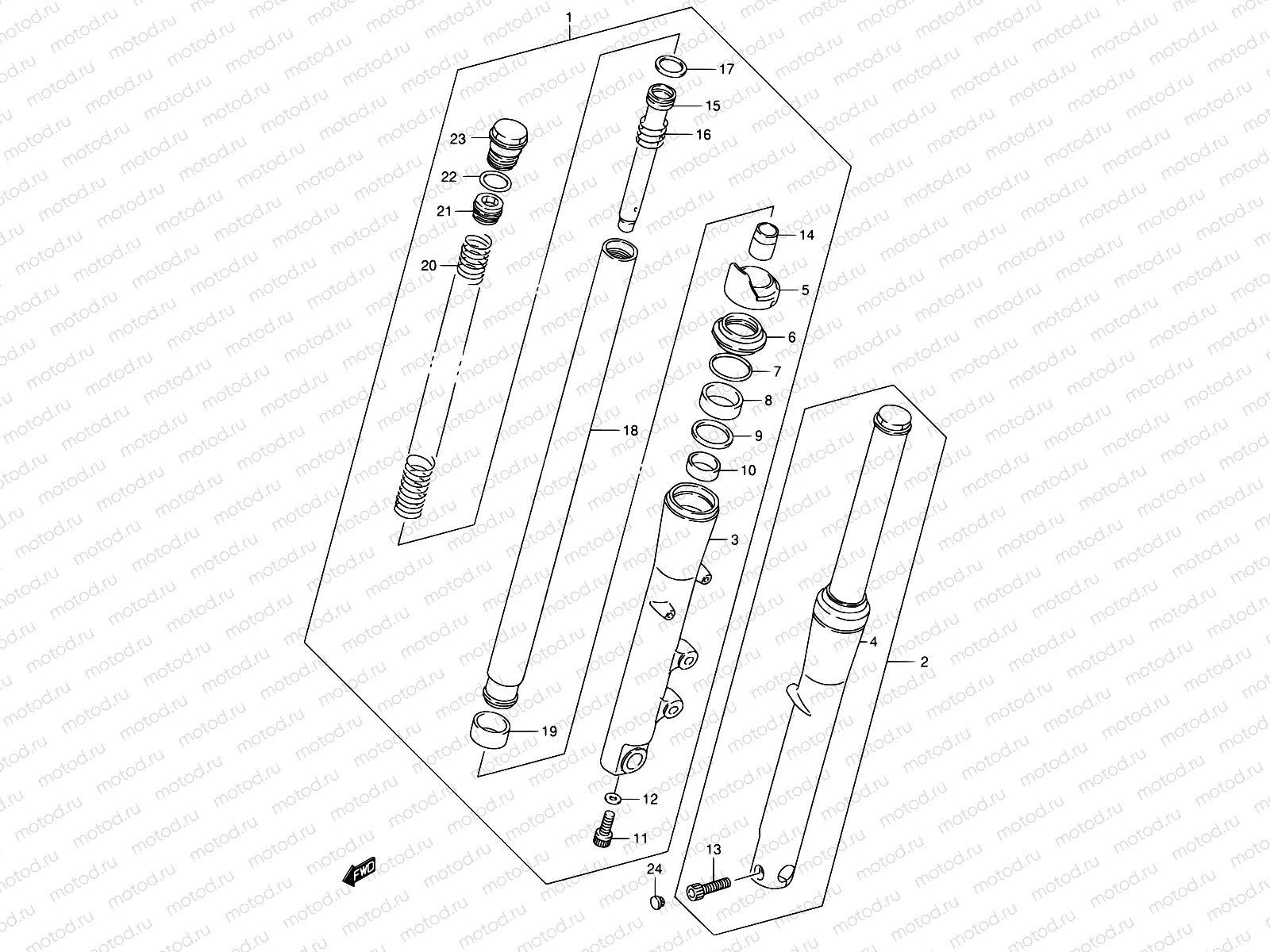 49A - FRONT DAMPER (MODEL K5/K6/K7/K8)