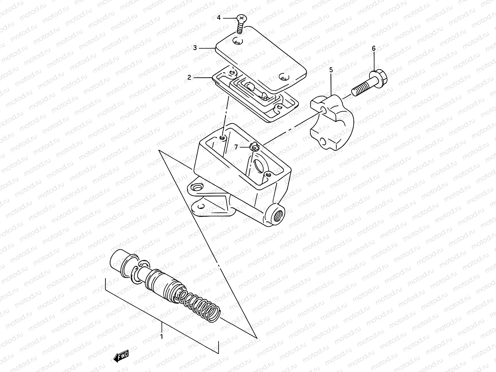 49A - FRONT MASTER CYLINDER (MODEL K/L/M/N)