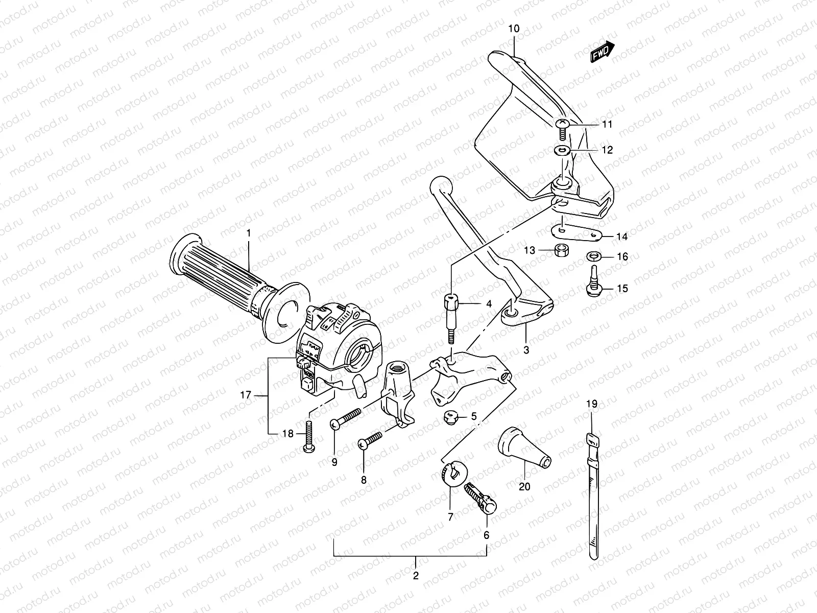 49A - LEFT HANDLE LEVER (MODEL R P09)