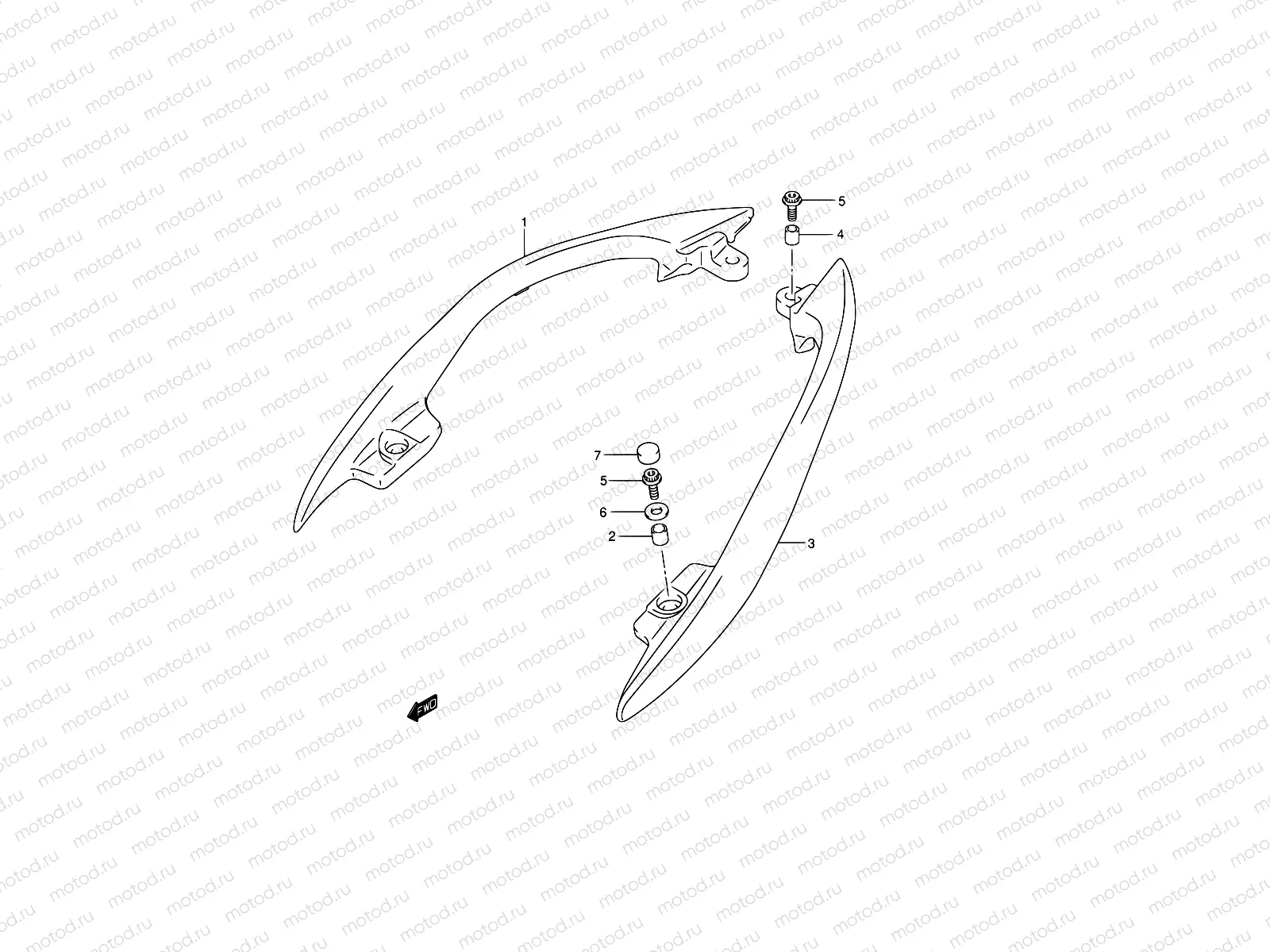 49A - PILLION RIDER HANDLE (SIDE)(MODEL K4)