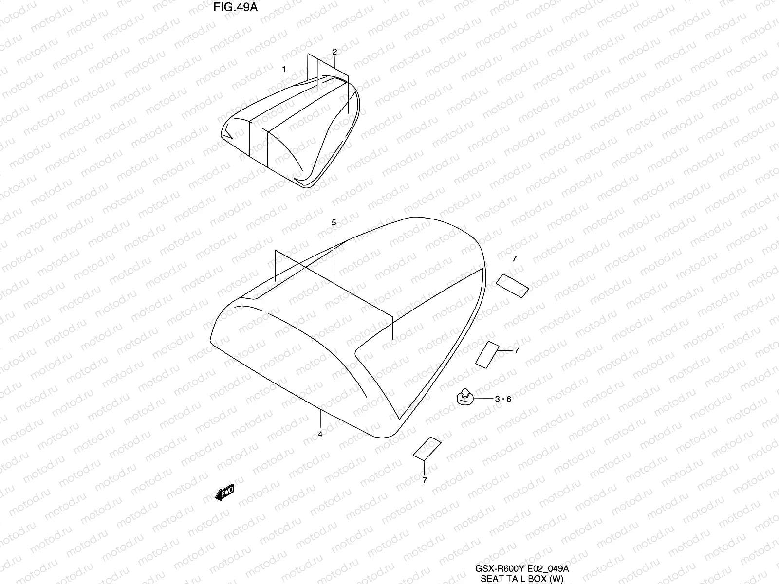 49A - SEAT TAIL BOX (MODEL W)