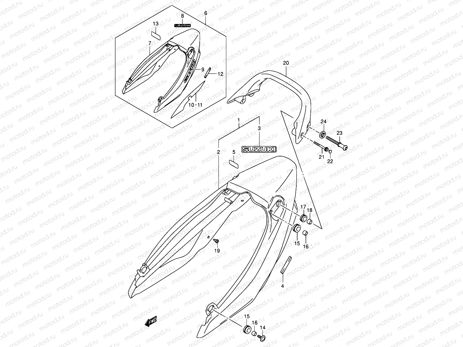 49A - SEAT TAIL COVER (MODEL K3)