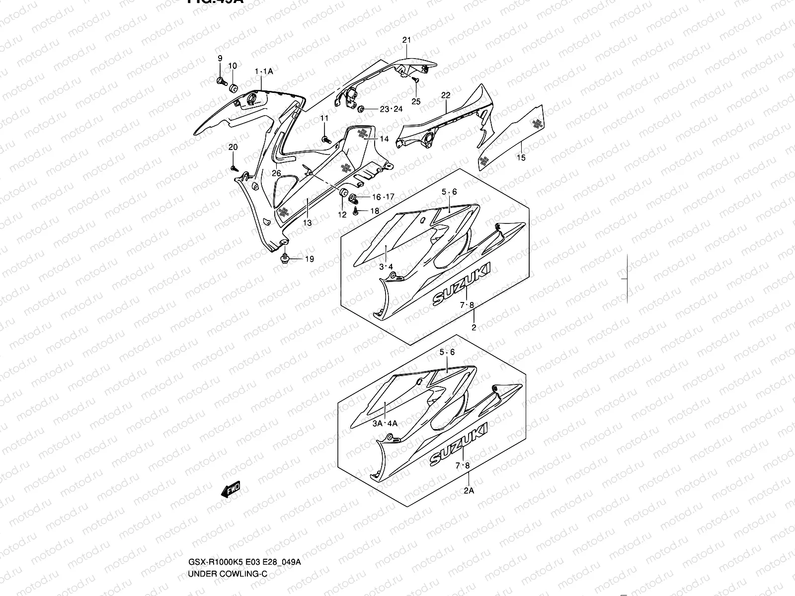 49A - UNDER COWLING (GSX-R1000K6)
