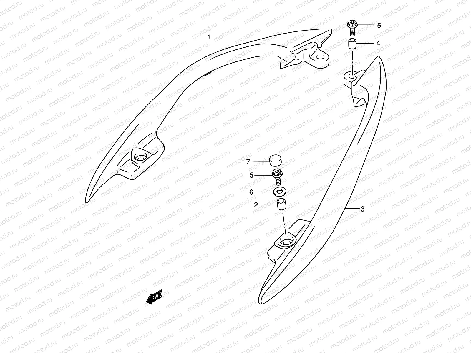 49B - PILLION RIDER HANDLE (SIDE)(MODEL K5/K6)