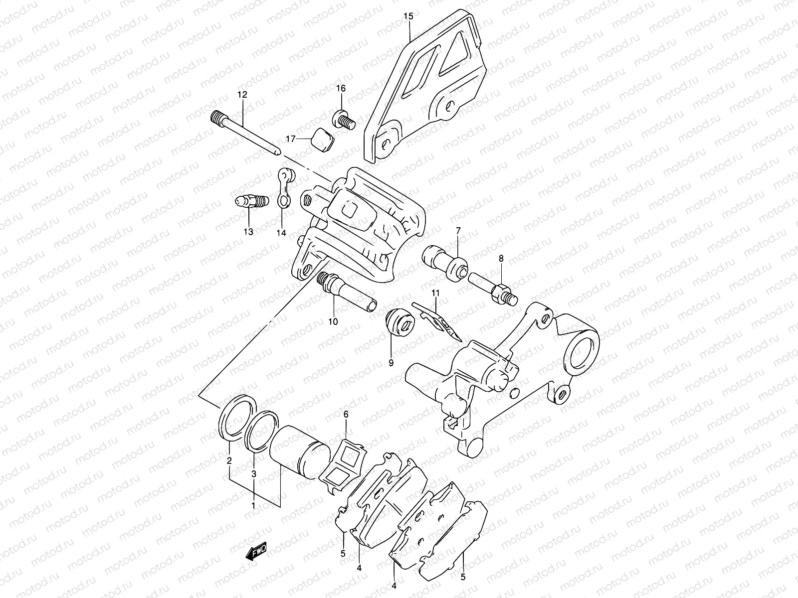 49B - REAR CALIPER (MODEL R)