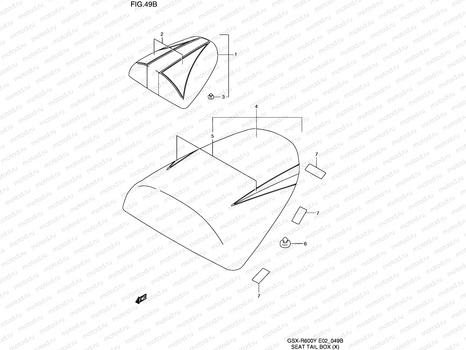 49B - SEAT TAIL BOX (MODEL X)