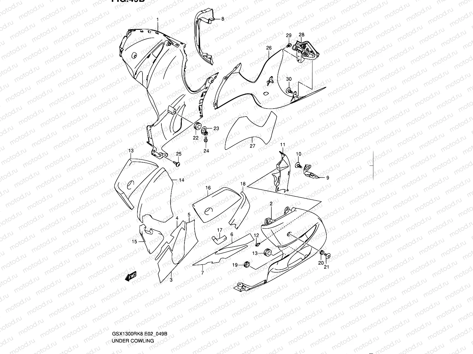 49B - UNDER COWLING (MODEL L0)