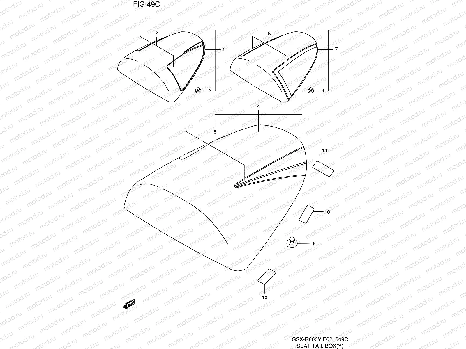 49C - SEAT TAIL BOX (MODEL Y)