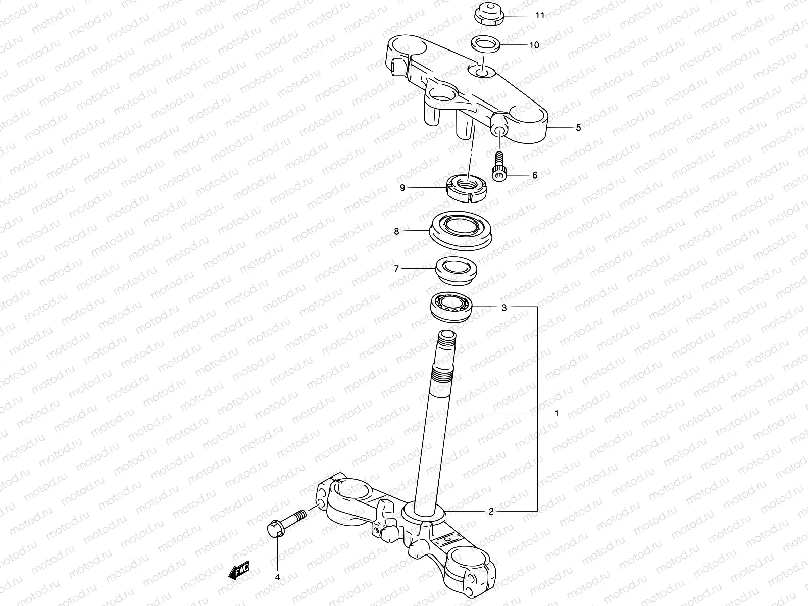 49C - STEERING STEM (SV650SK1/SK2)