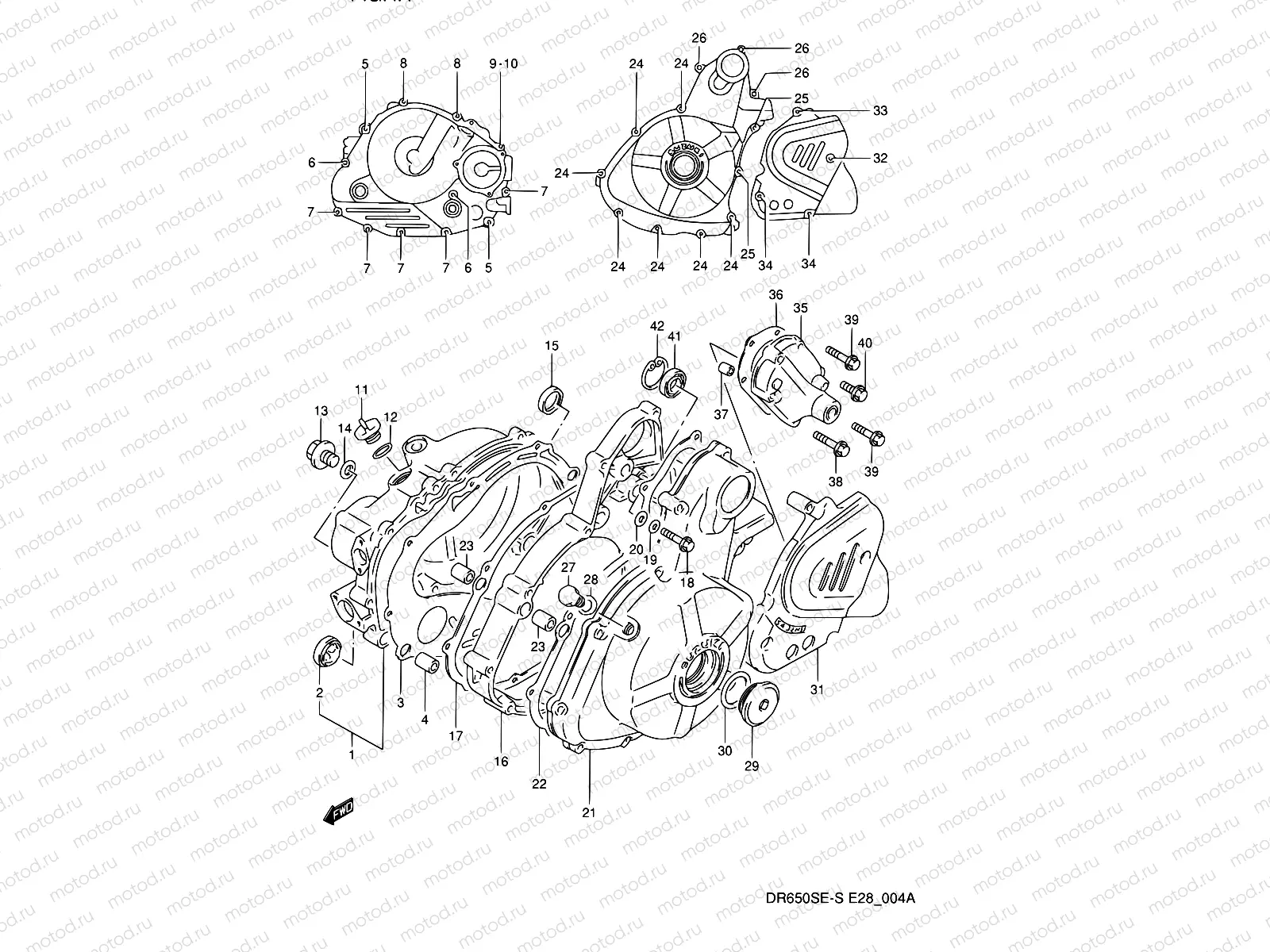4A - CRANKCASE COVER (MODEL R/S)