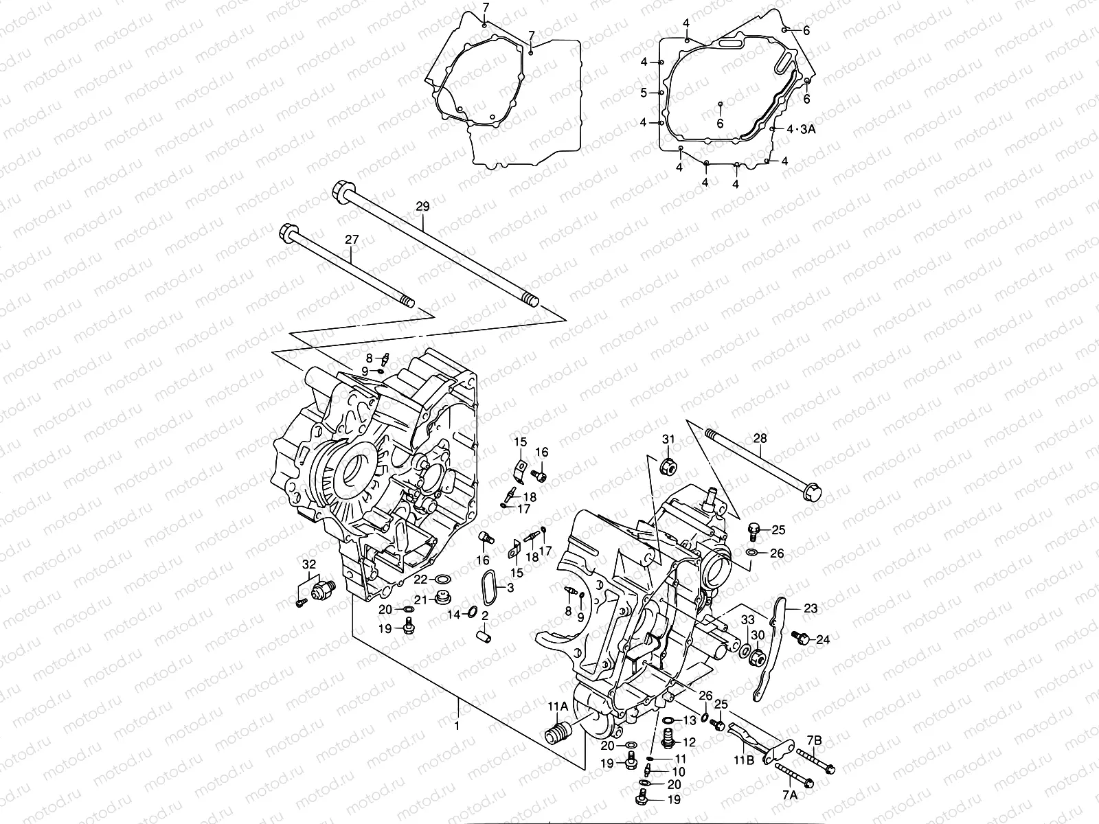 4A - CRANKCASE (MODEL K1/K2)