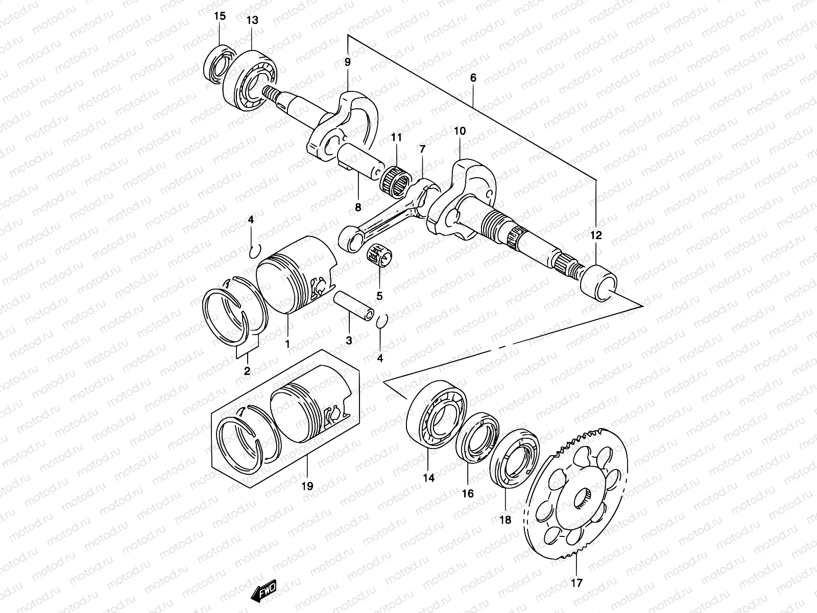 4A - CRANKSHAFT (MODEL AY50 K1/K2)