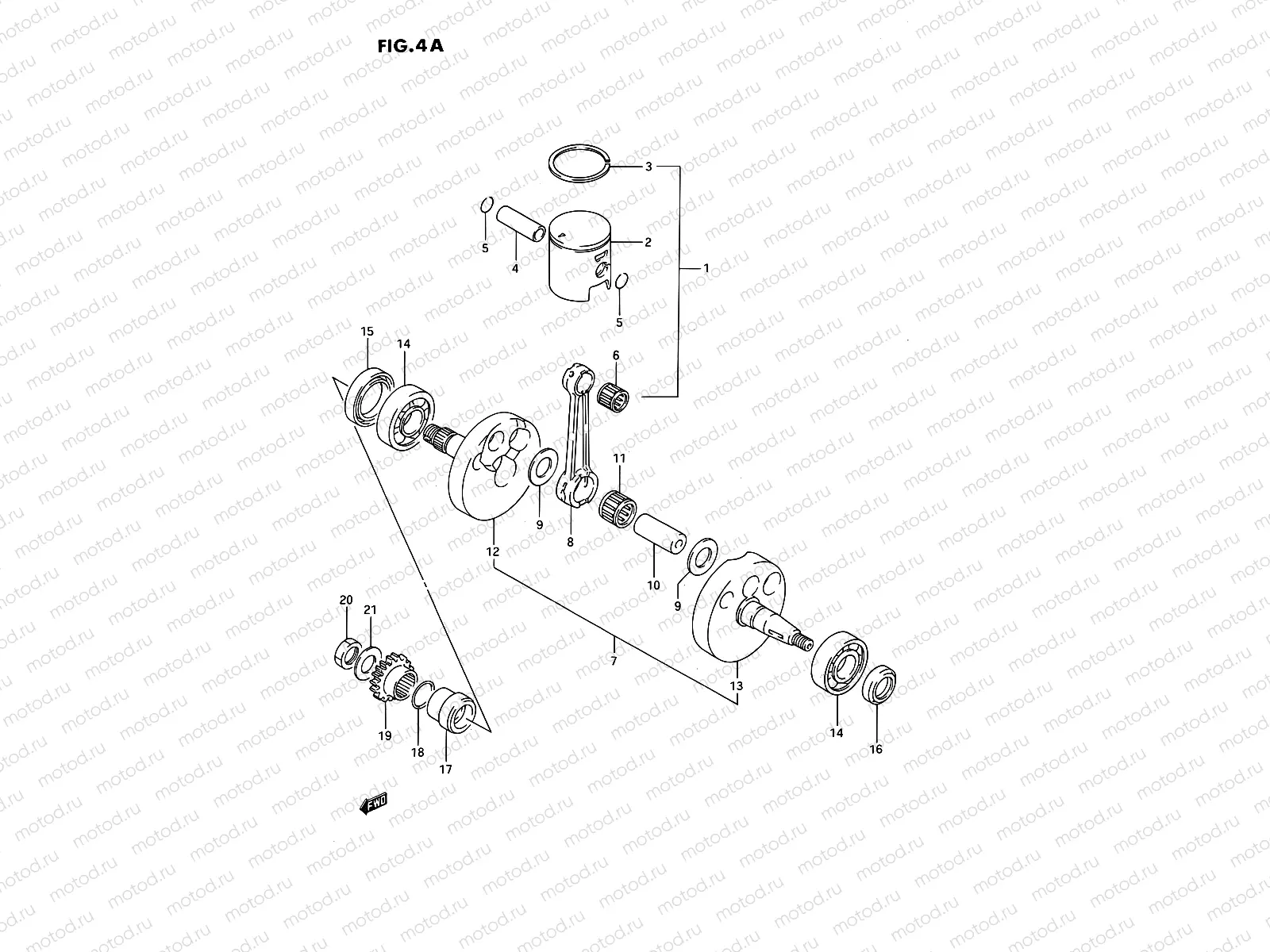 4A - CRANKSHAFT (MODEL K)