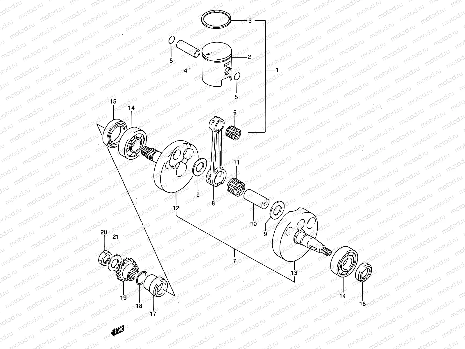 4B - CRANKSHAFT (MODEL K)