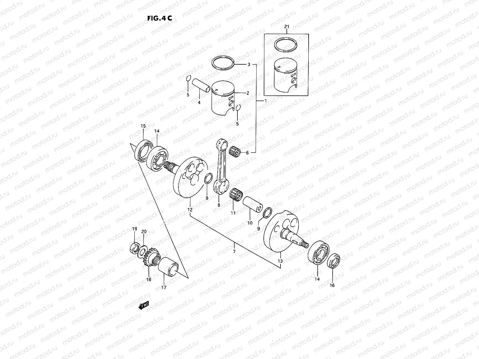 4C - CRANKSHAFT (MODEL M/N/P/R/S)
