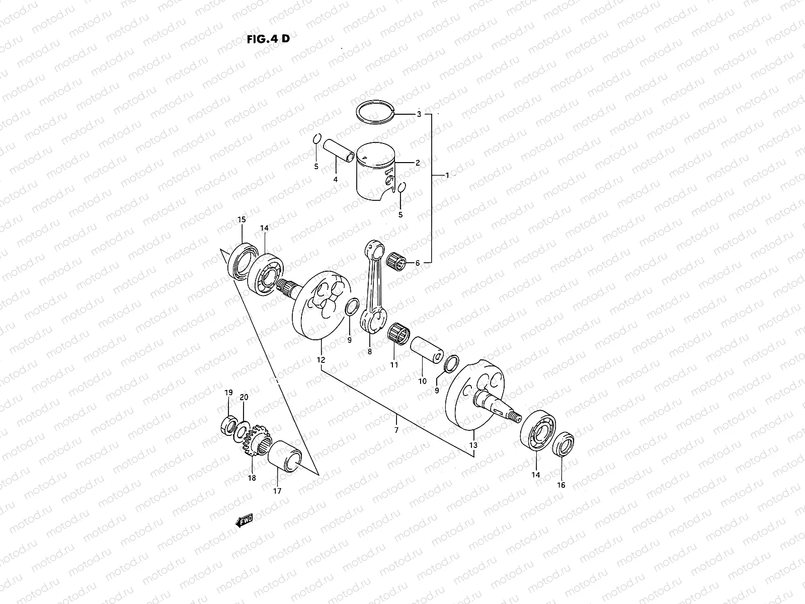 4D - CRANKSHAFT (MODEL M/N/P/R/S)