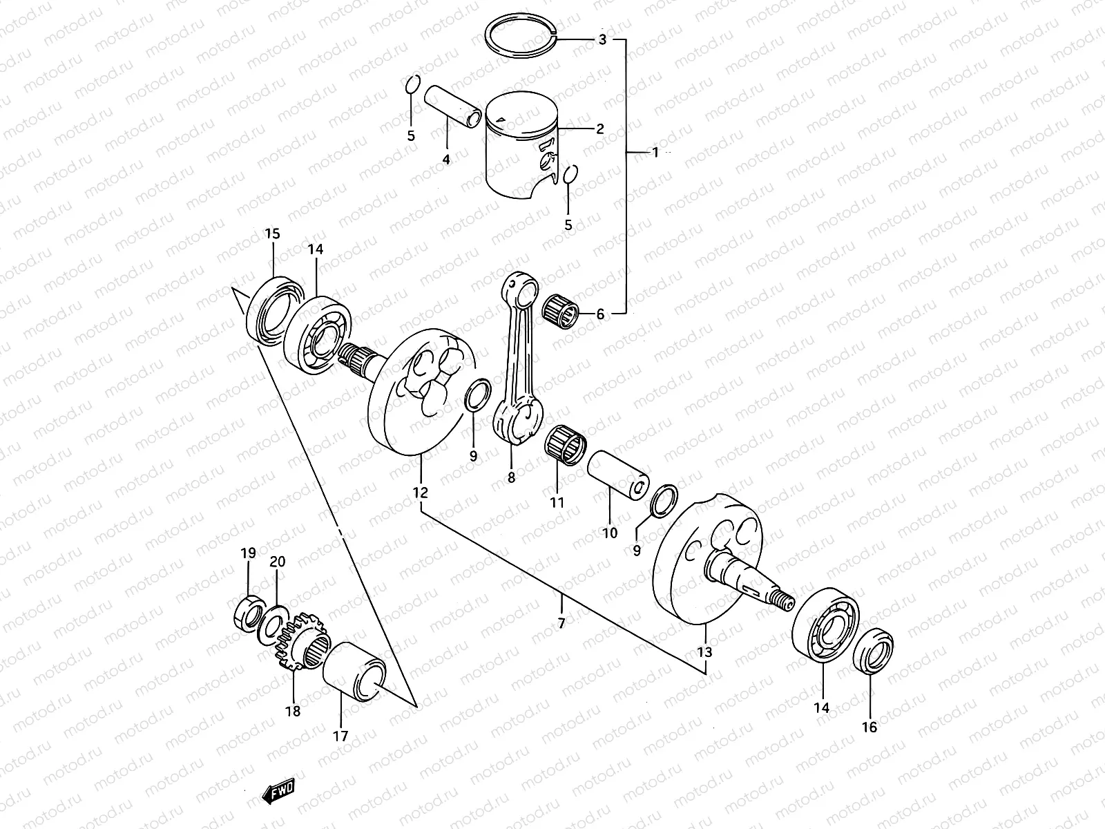 4D - CRANKSHAFT (MODEL M/N/P/R/S)