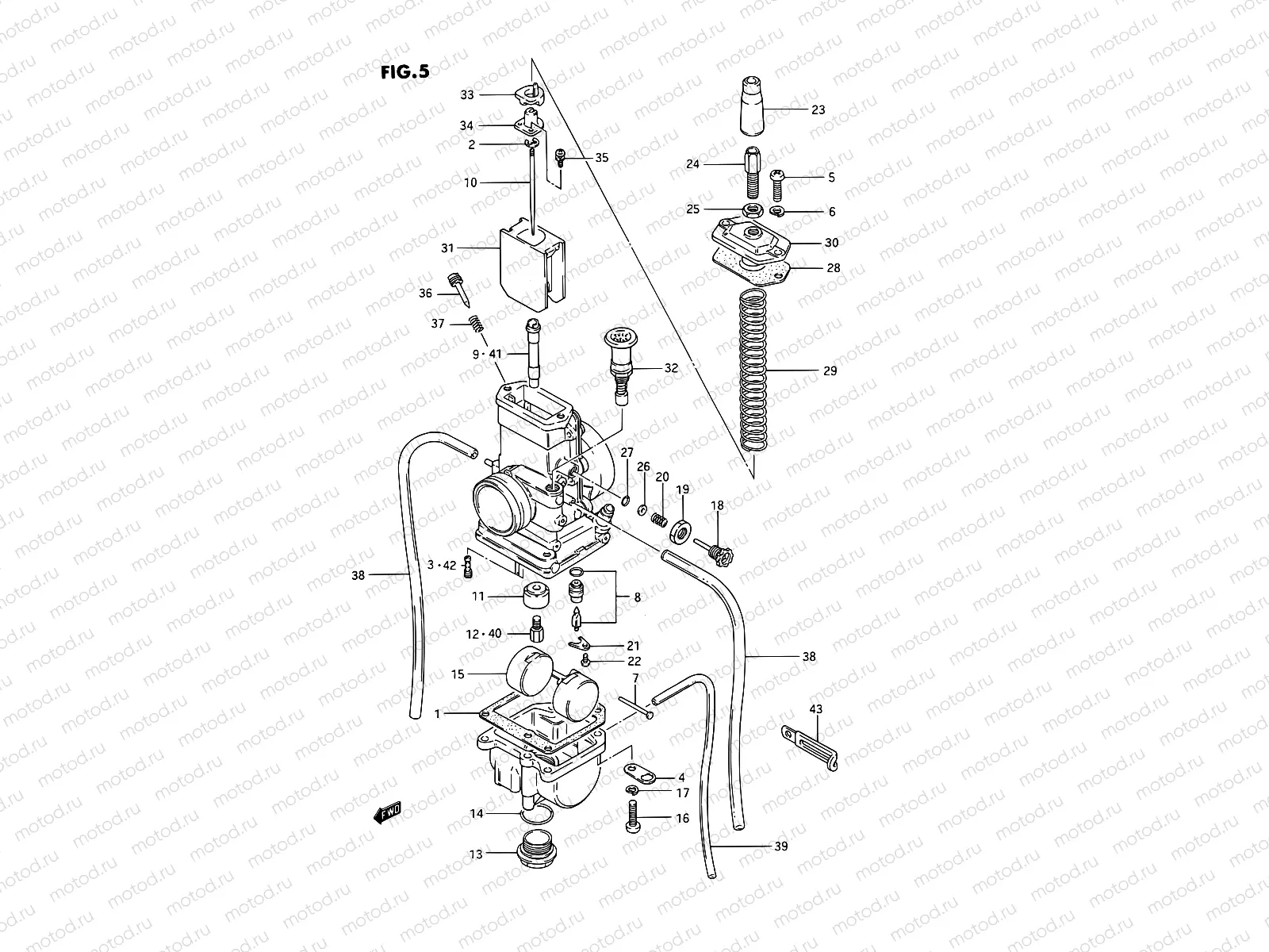 5 - CARBURETOR (MODEL G/H)