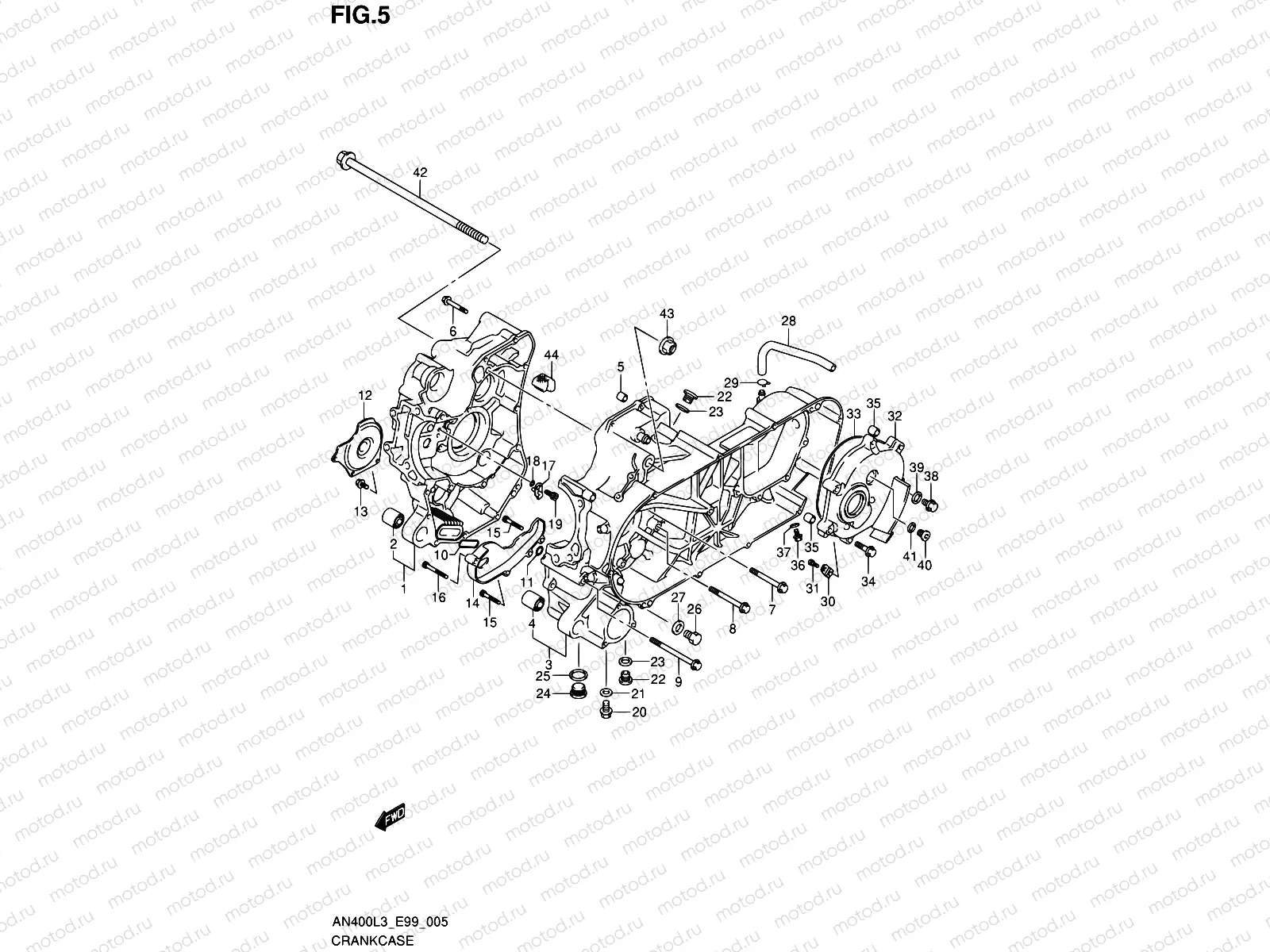 5 - CRANKCASE (AN400L3 E99)