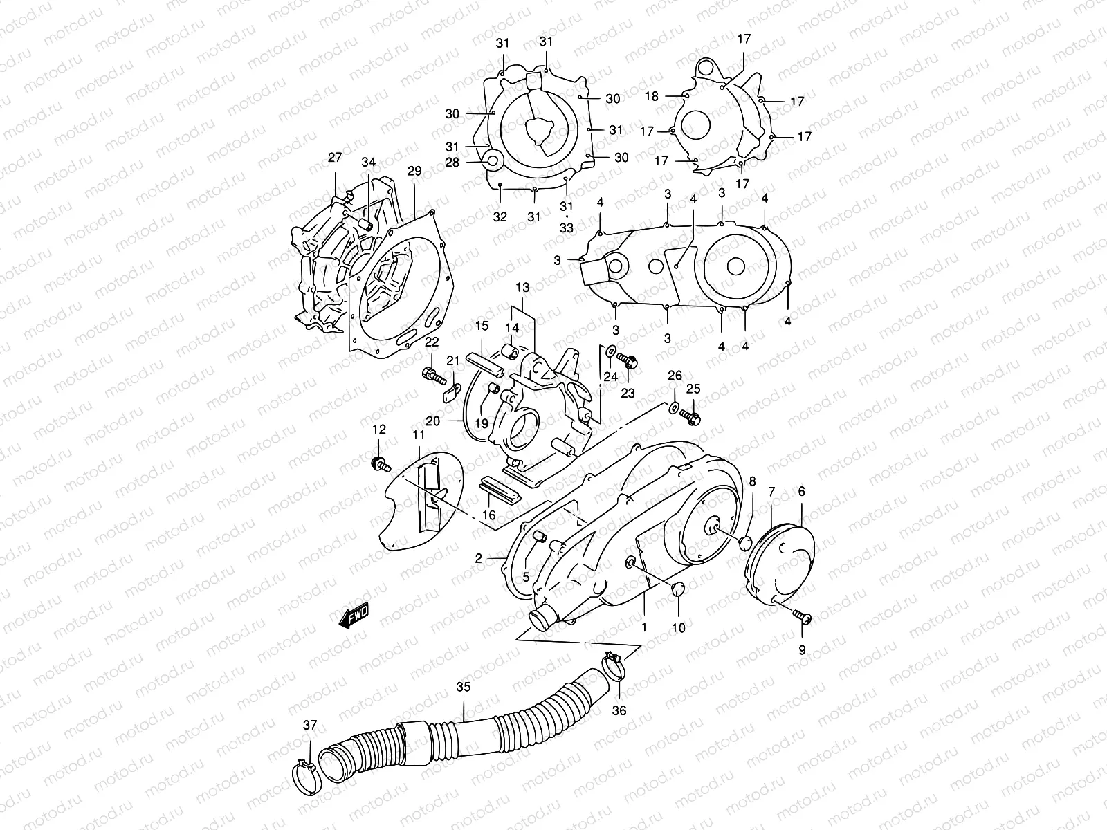 5 - CRANKCASE COVER