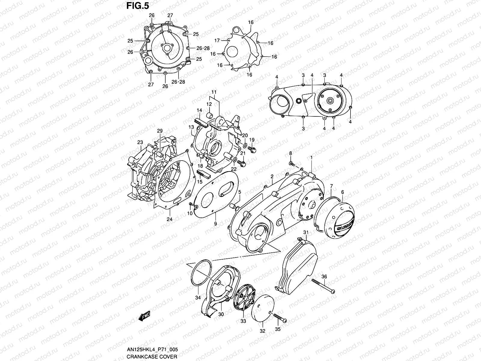 5 - CRANKCASE COVER