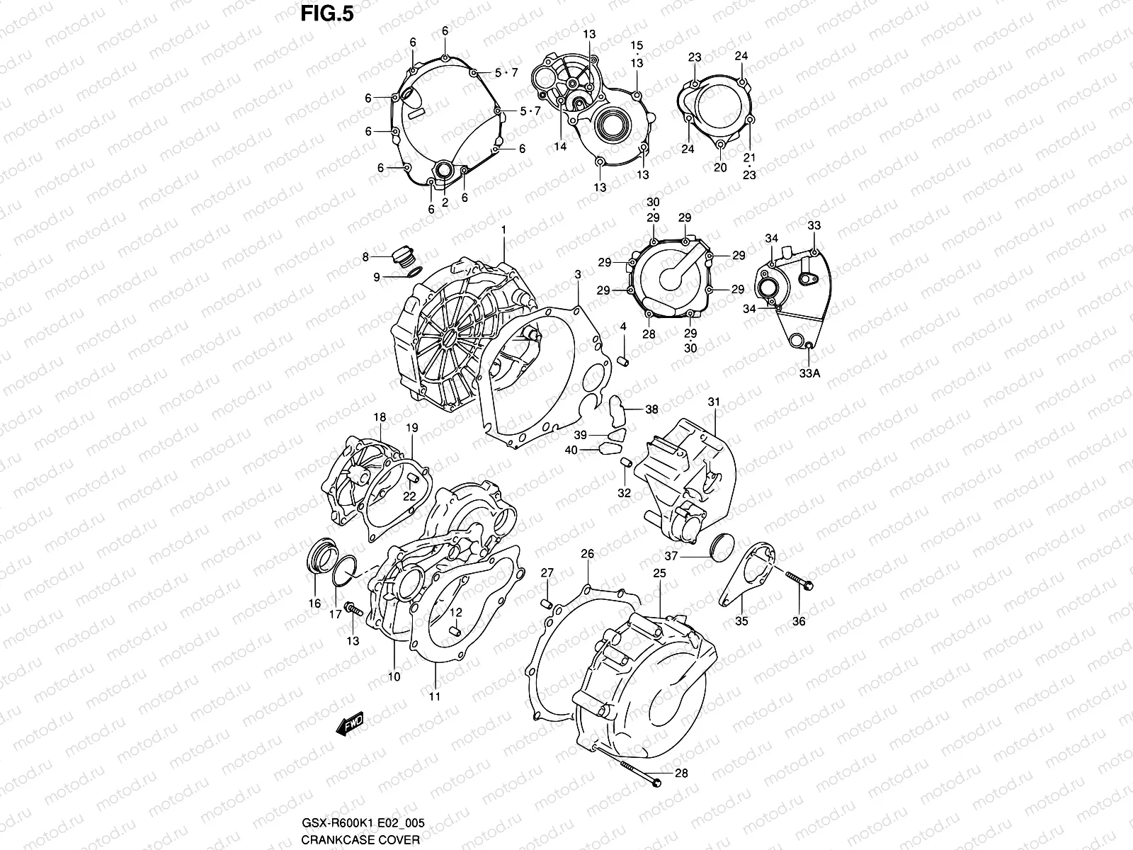 5 - CRANKCASE COVER