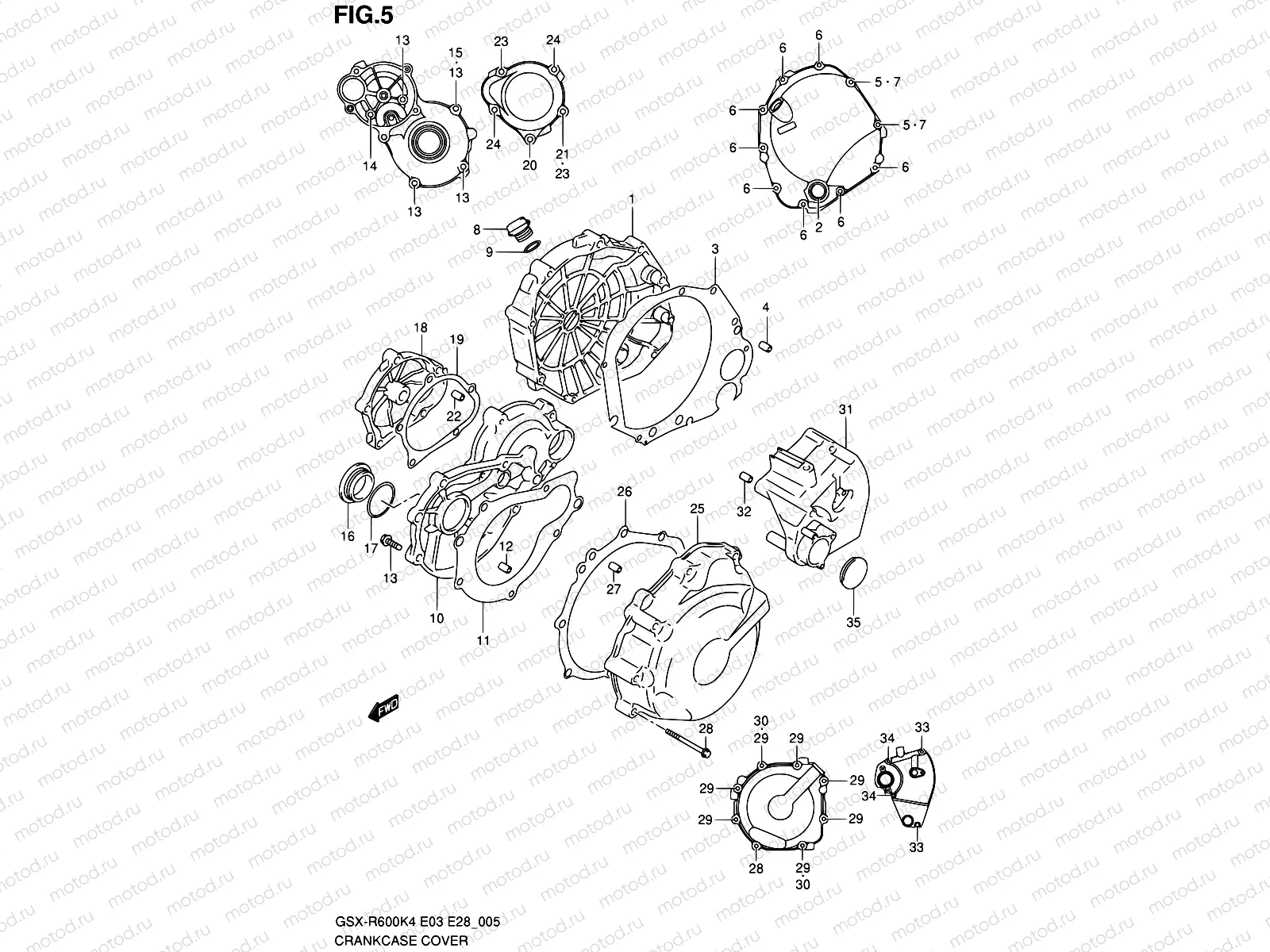 5 - CRANKCASE COVER