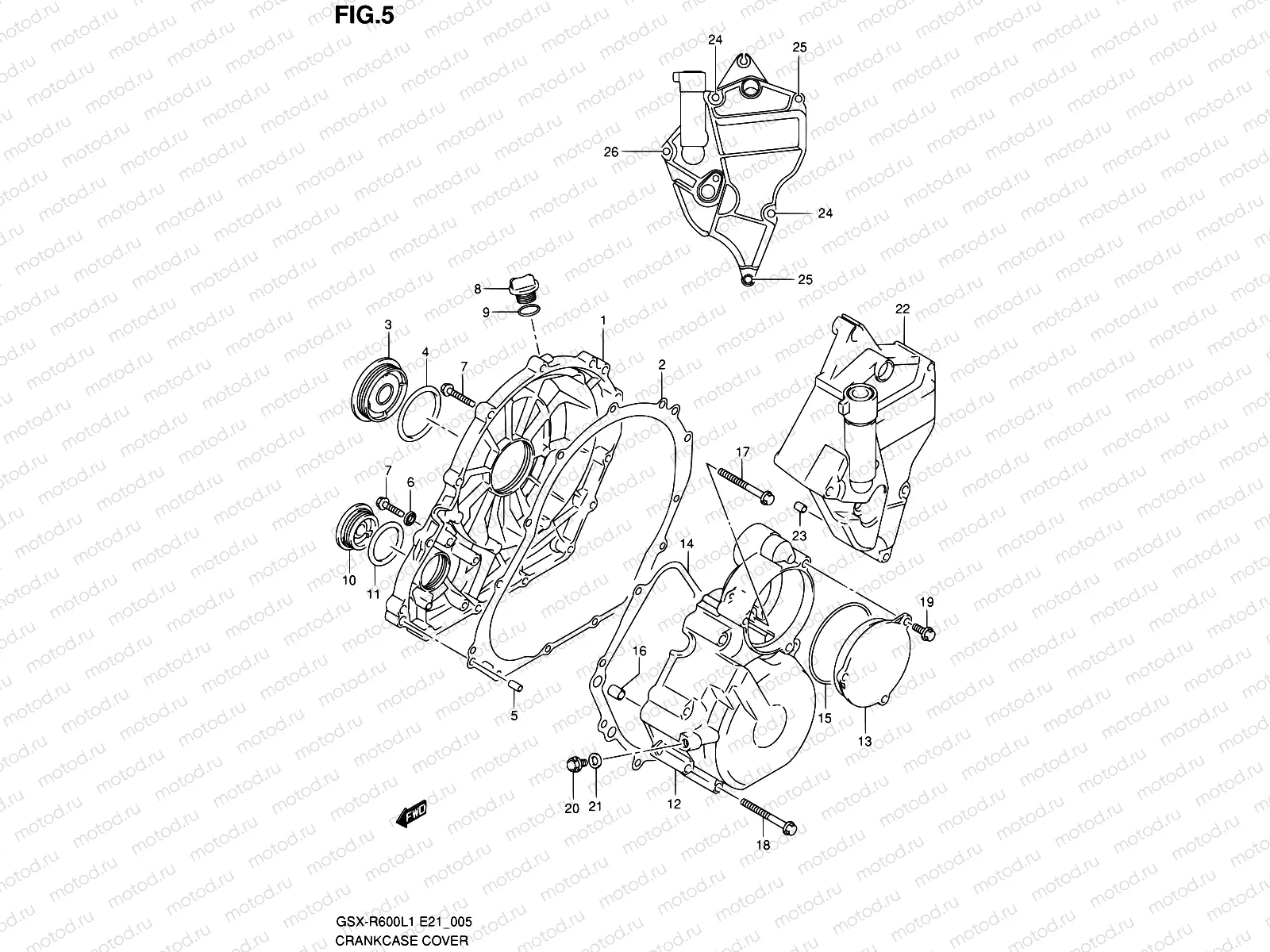 5 - CRANKCASE COVER