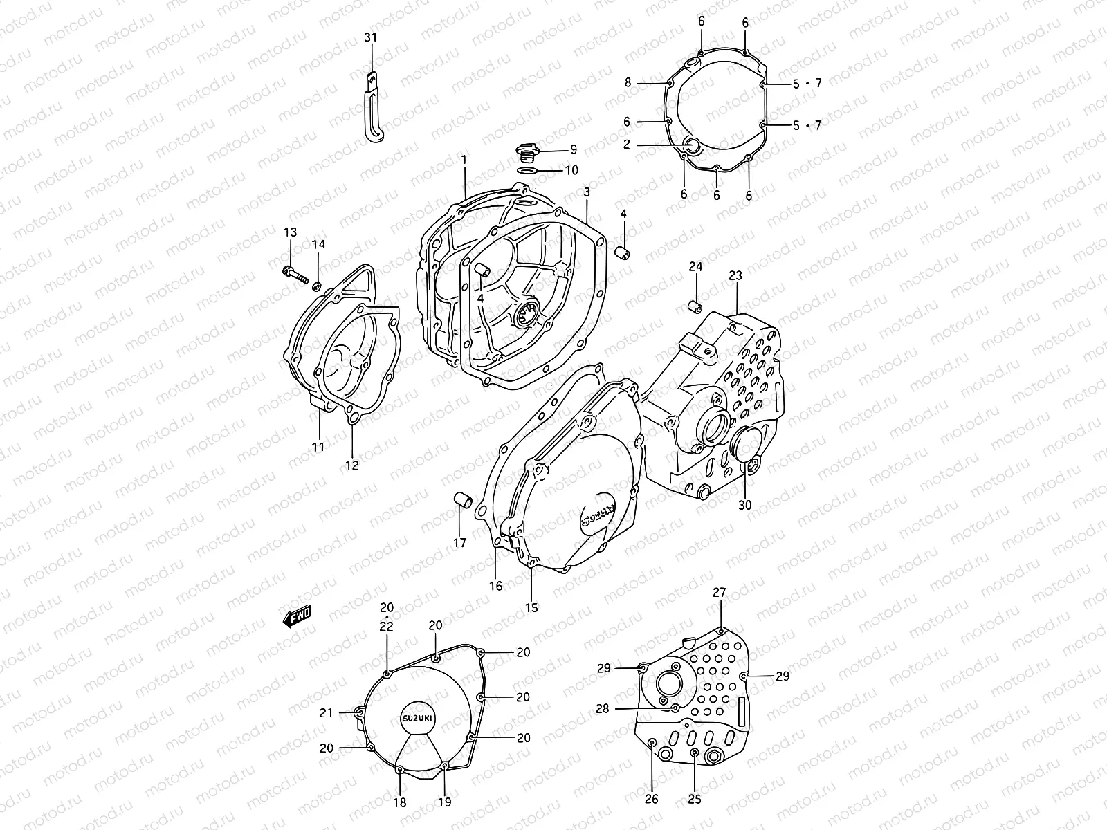 5 - CRANKCASE COVER
