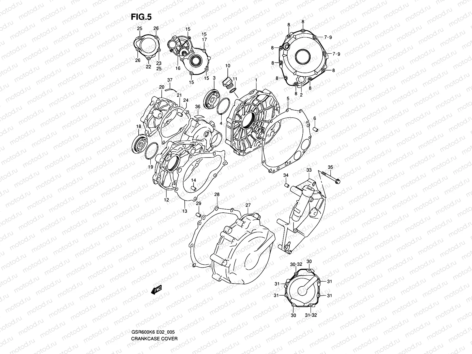 5 - CRANKCASE COVER