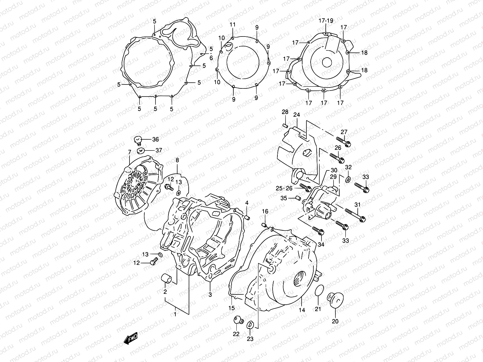 5 - CRANKCASE COVER