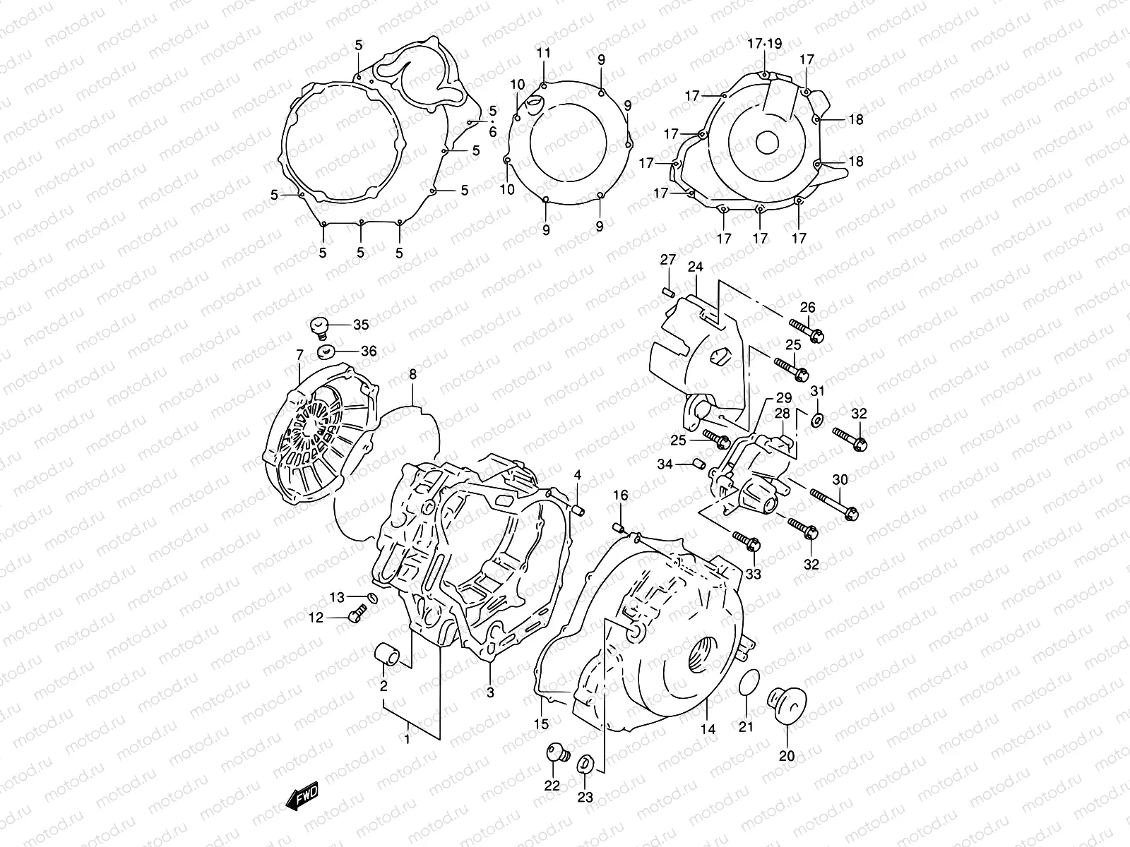 5 - CRANKCASE COVER