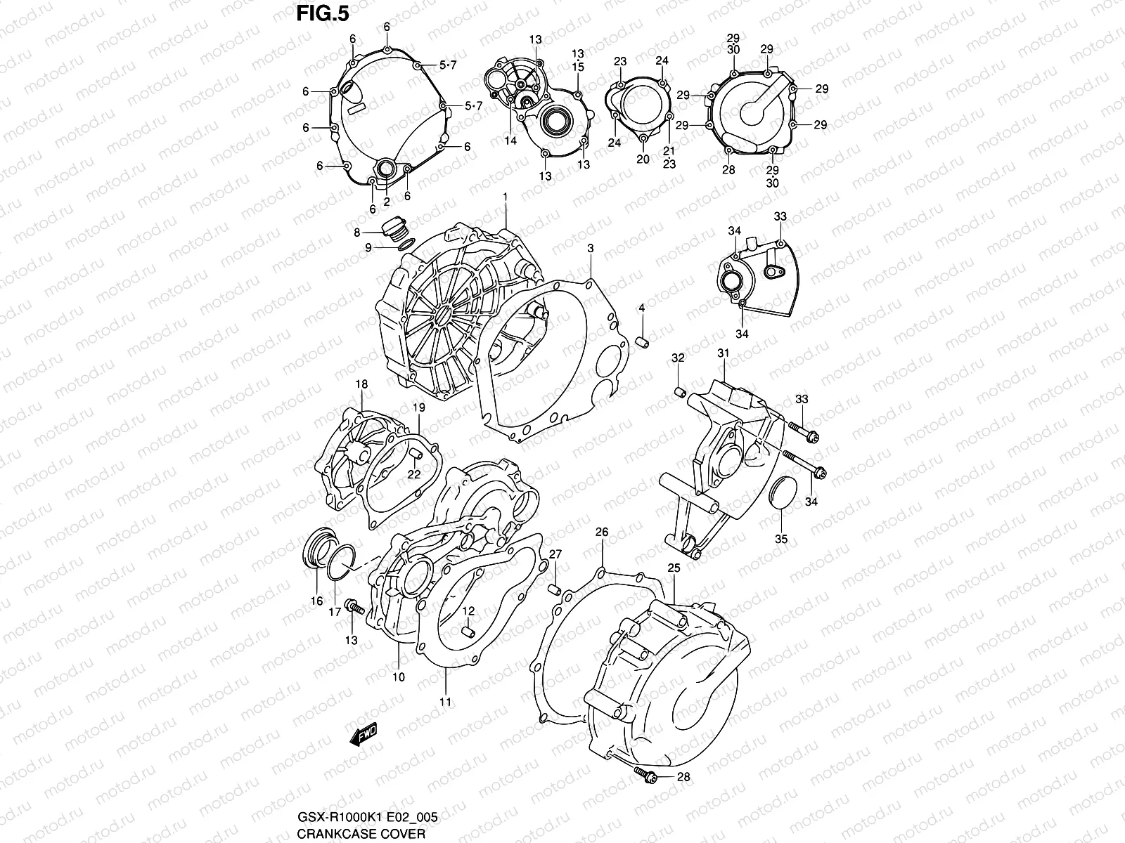 5 - CRANKCASE COVER