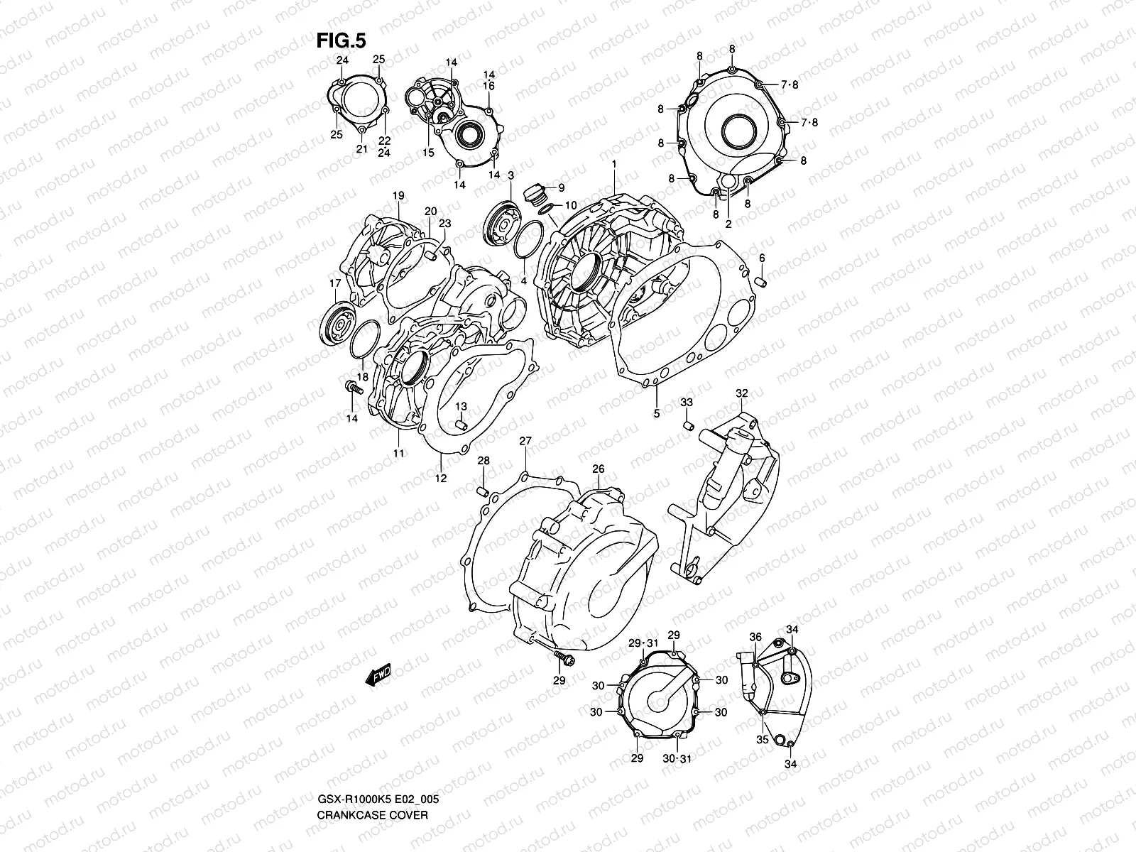 5 - CRANKCASE COVER