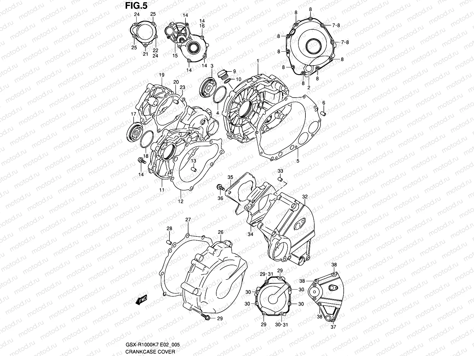 5 - CRANKCASE COVER