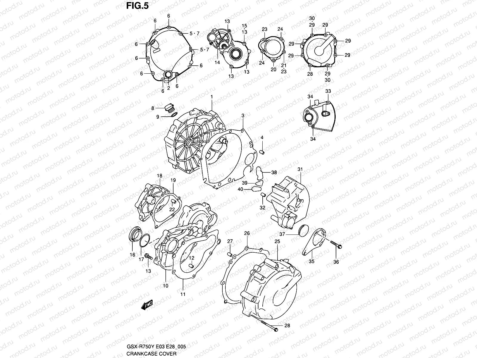 5 - CRANKCASE COVER