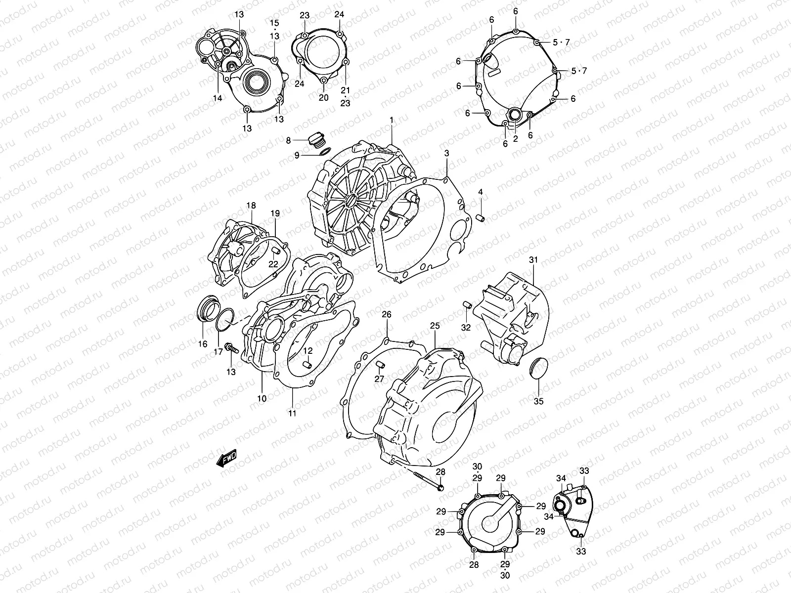 5 - CRANKCASE COVER