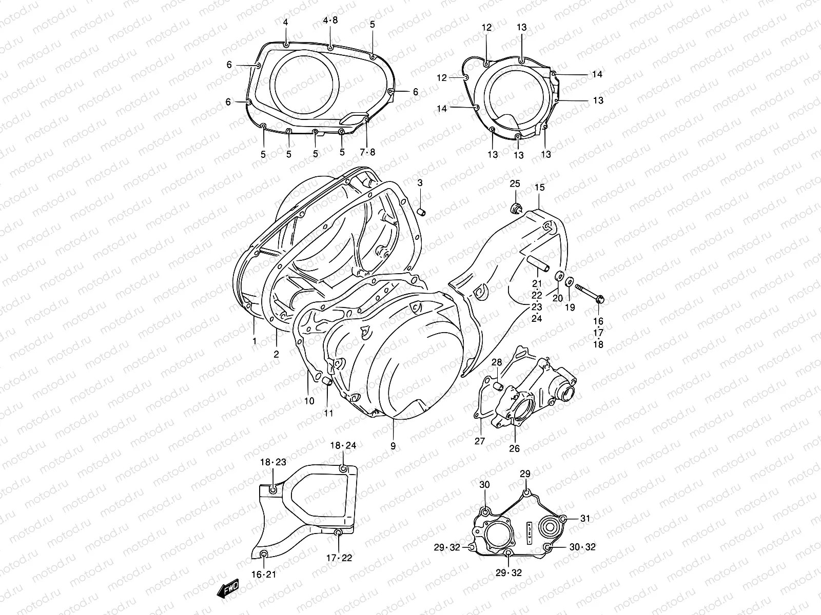 5 - CRANKCASE COVER
