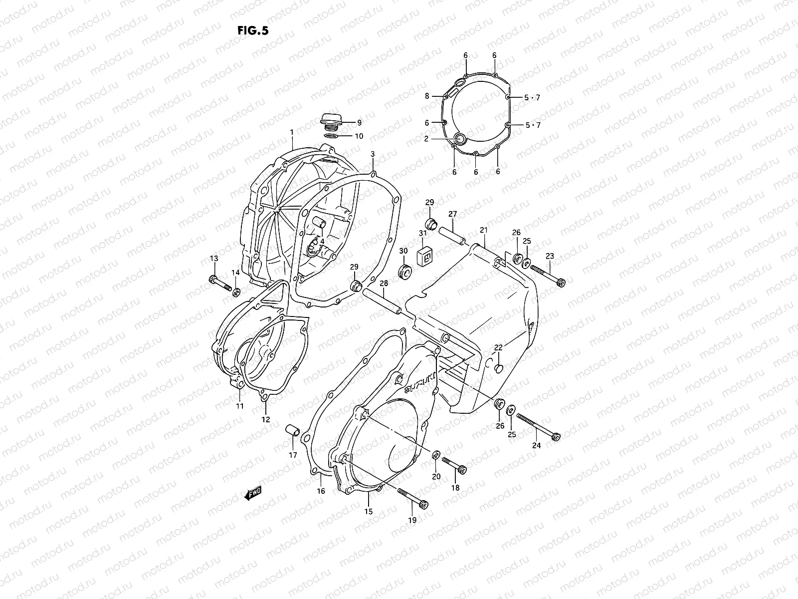 5 - CRANKCASE COVER