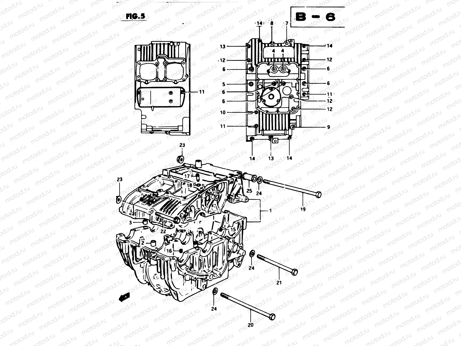 5 - CRANKCASE (MODEL Z)