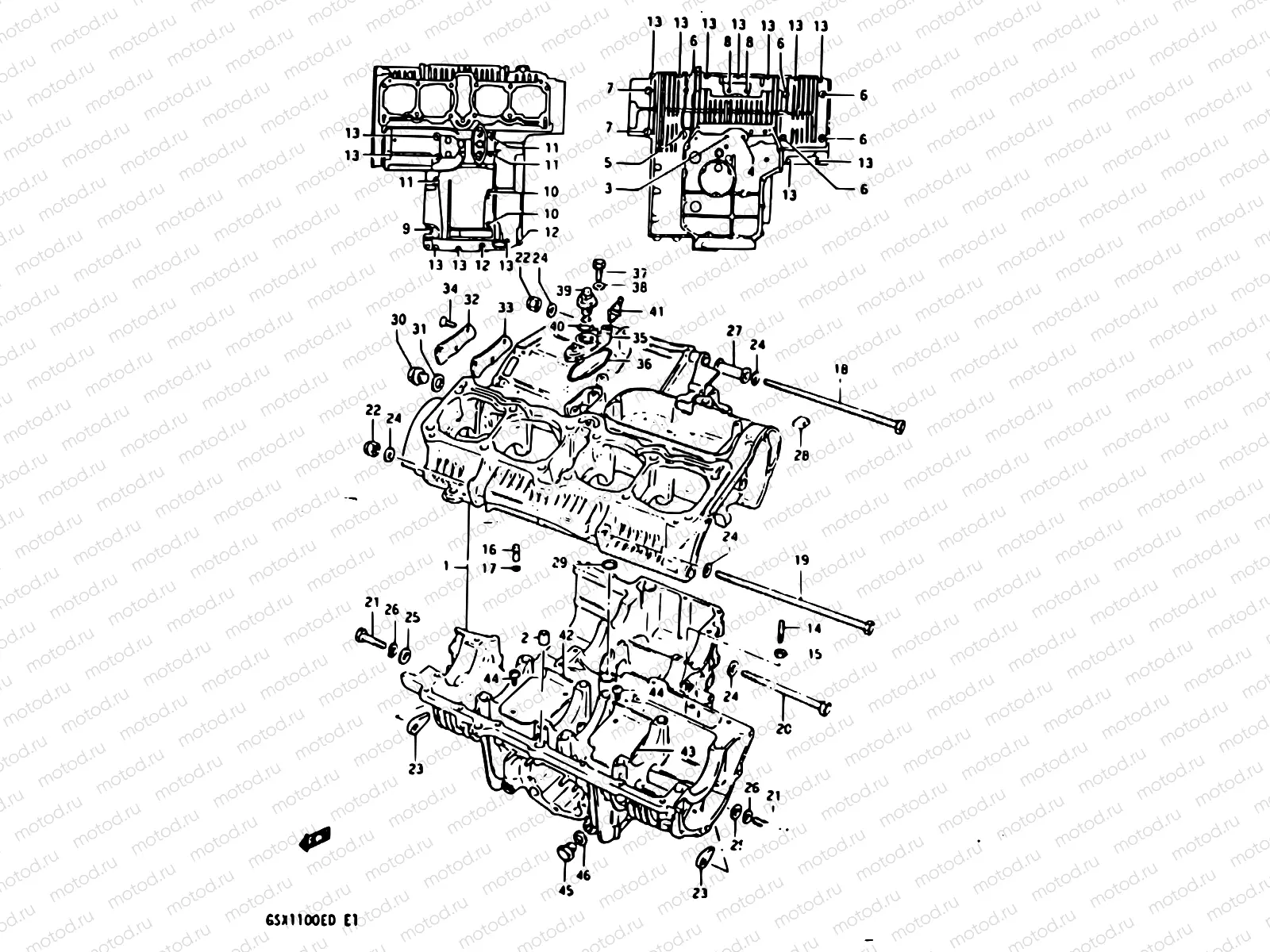 5 - CRANKCASE (MODEL Z)