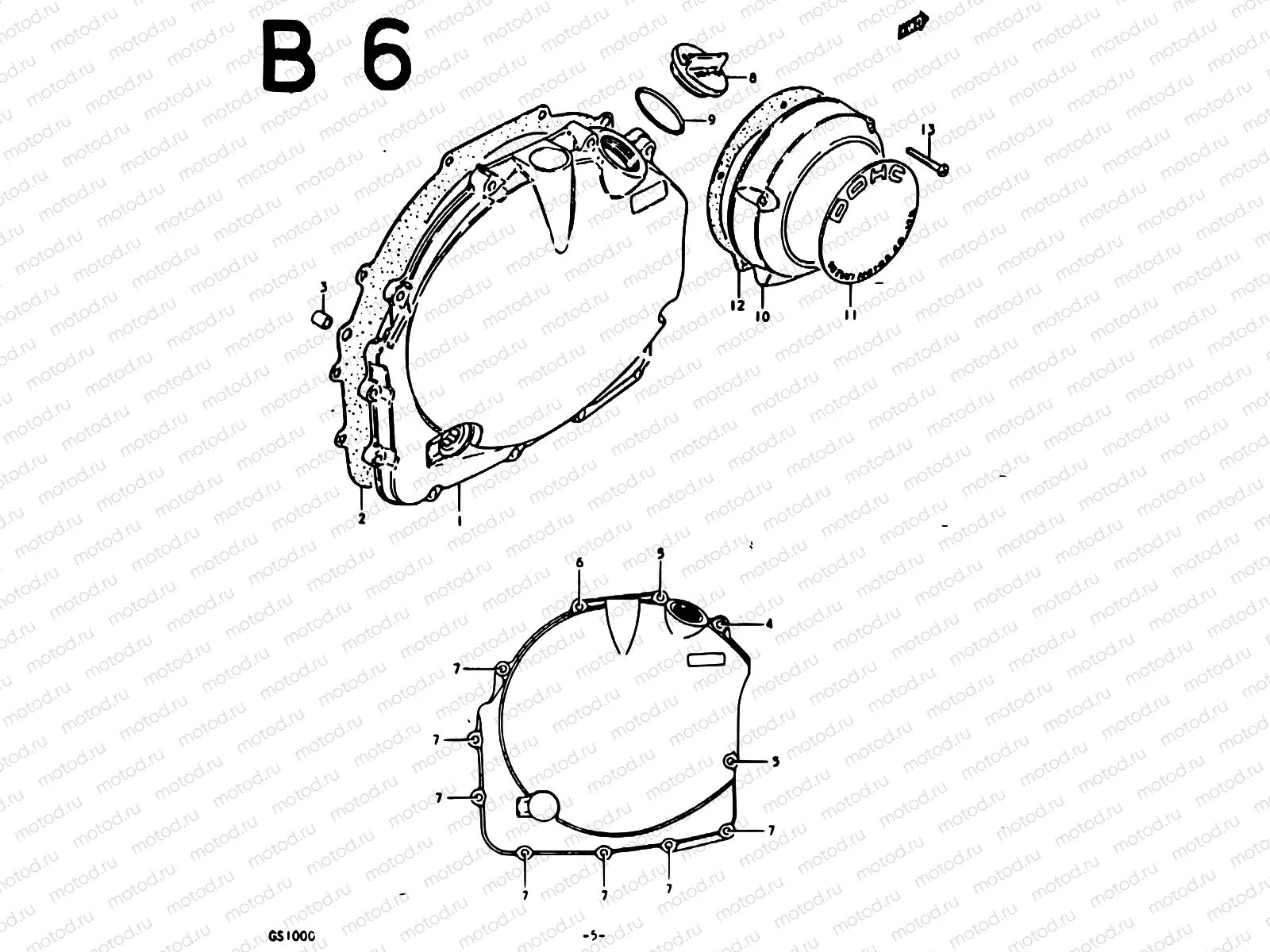 5 - CRANKCASE RH COVER