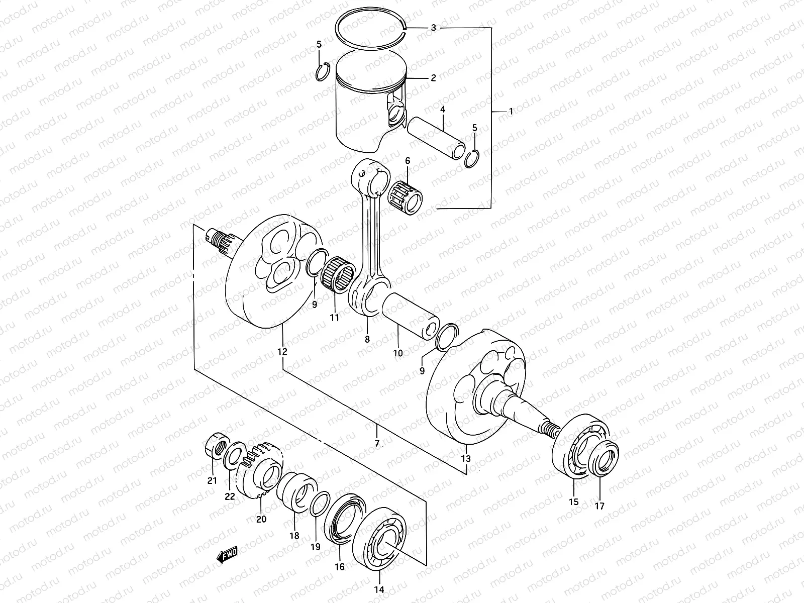 5 - CRANKSHAFT (MODEL K)