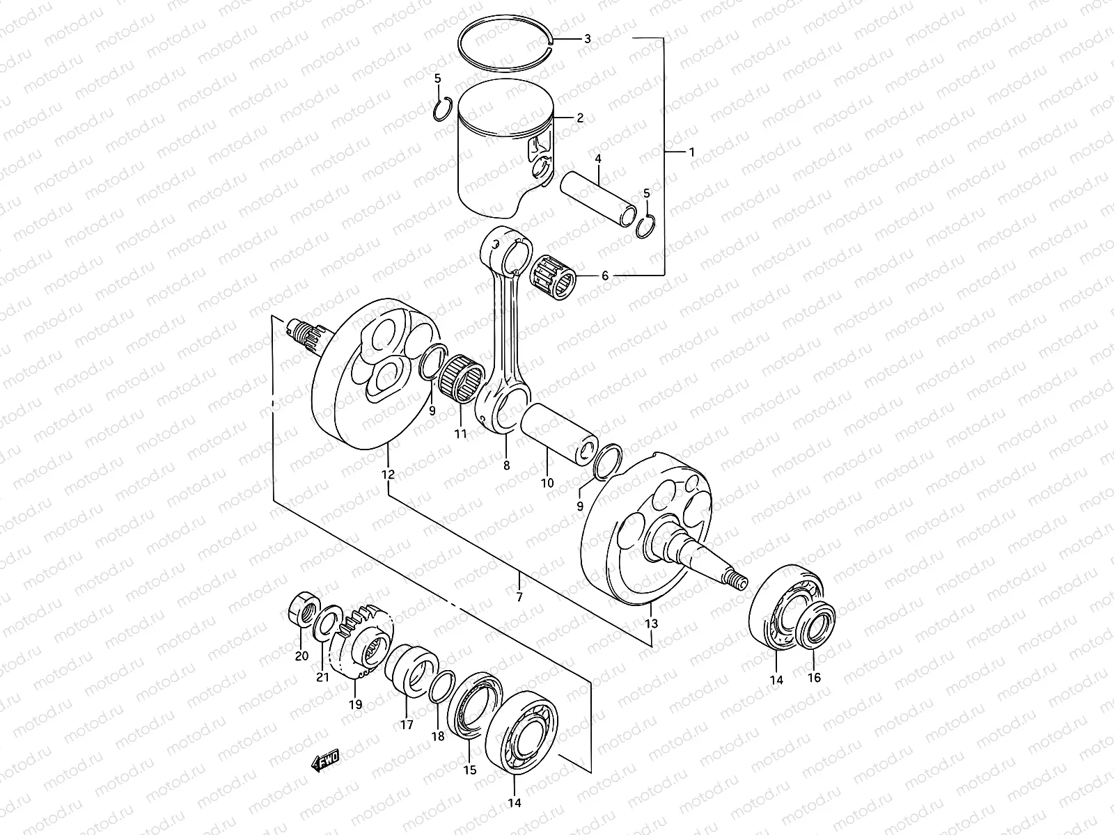 5 - CRANKSHAFT (MODEL K)