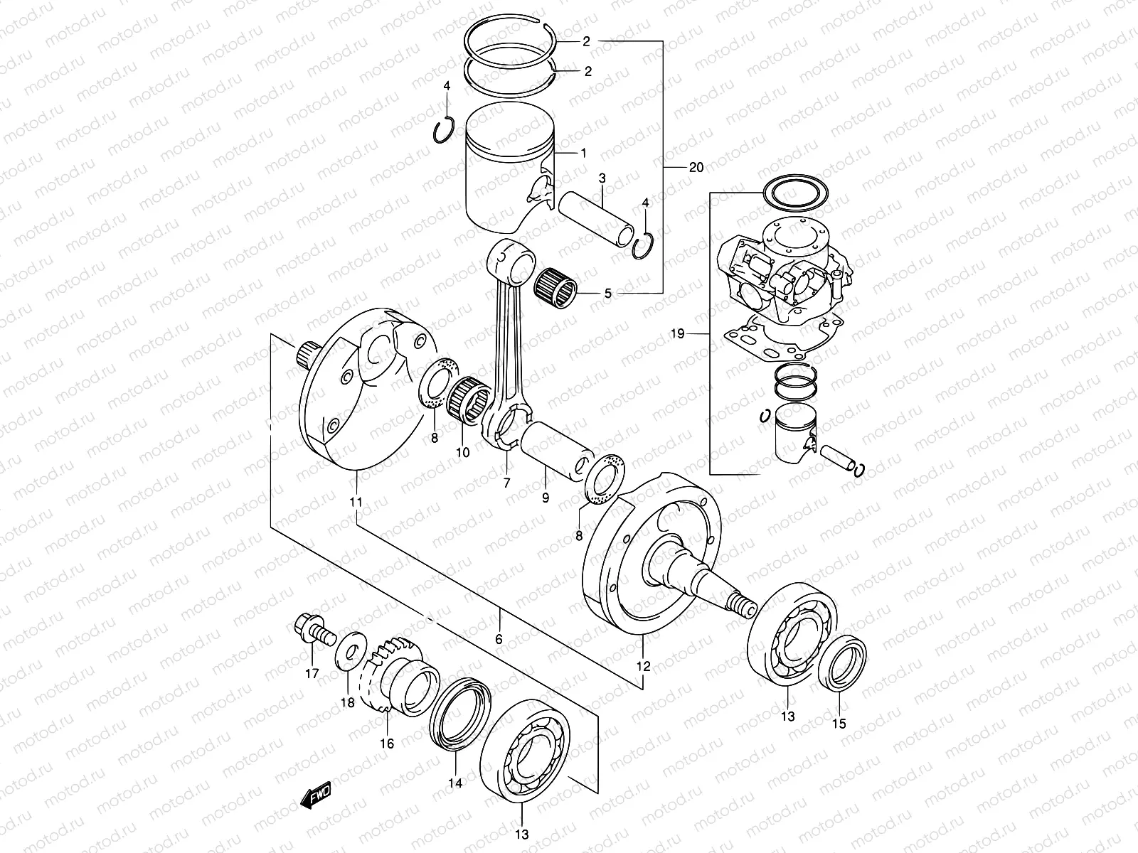 5 - CRANKSHAFT (MODEL K1/K2)