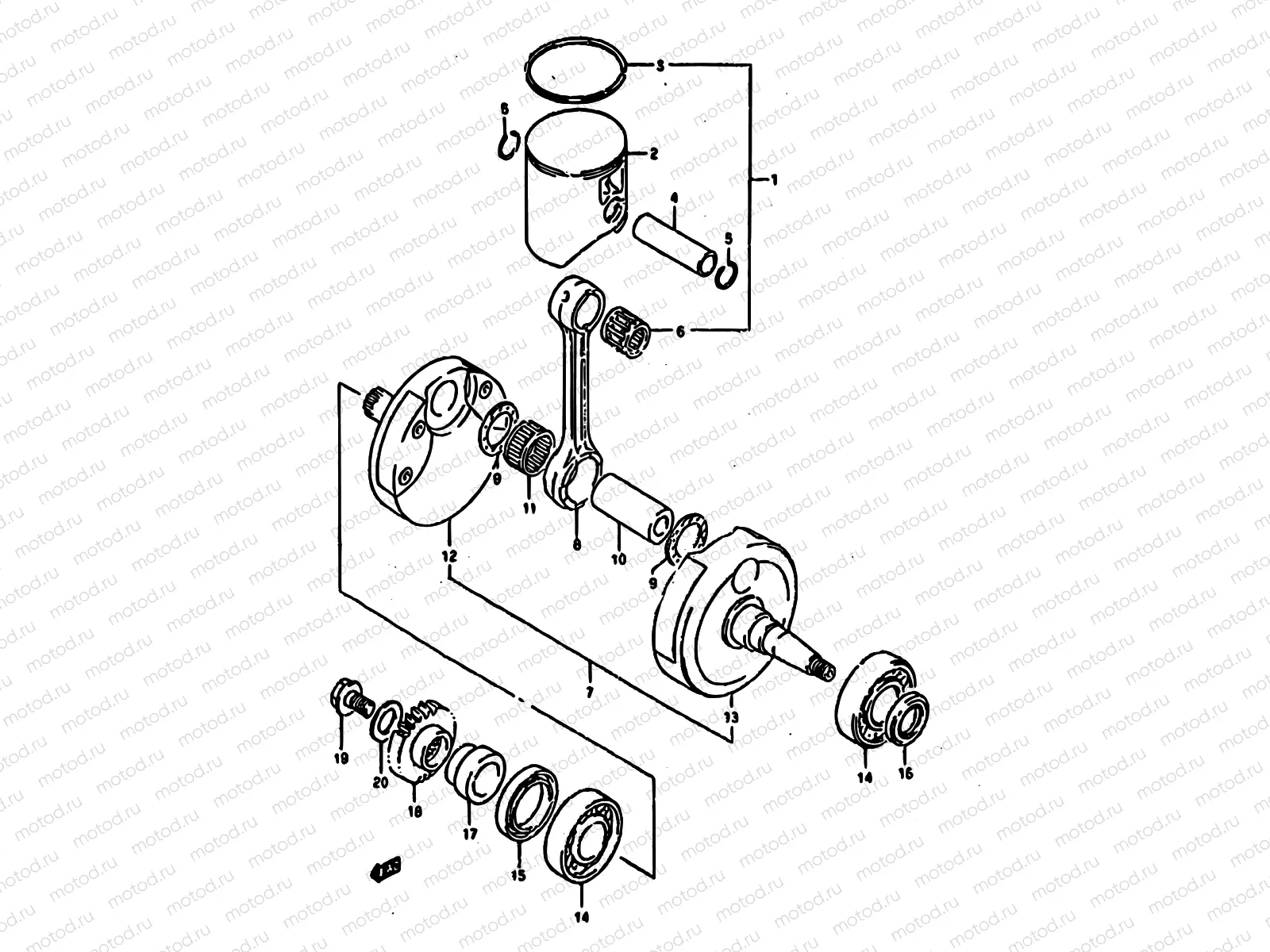 5 - CRANKSHAFT (MODEL P)