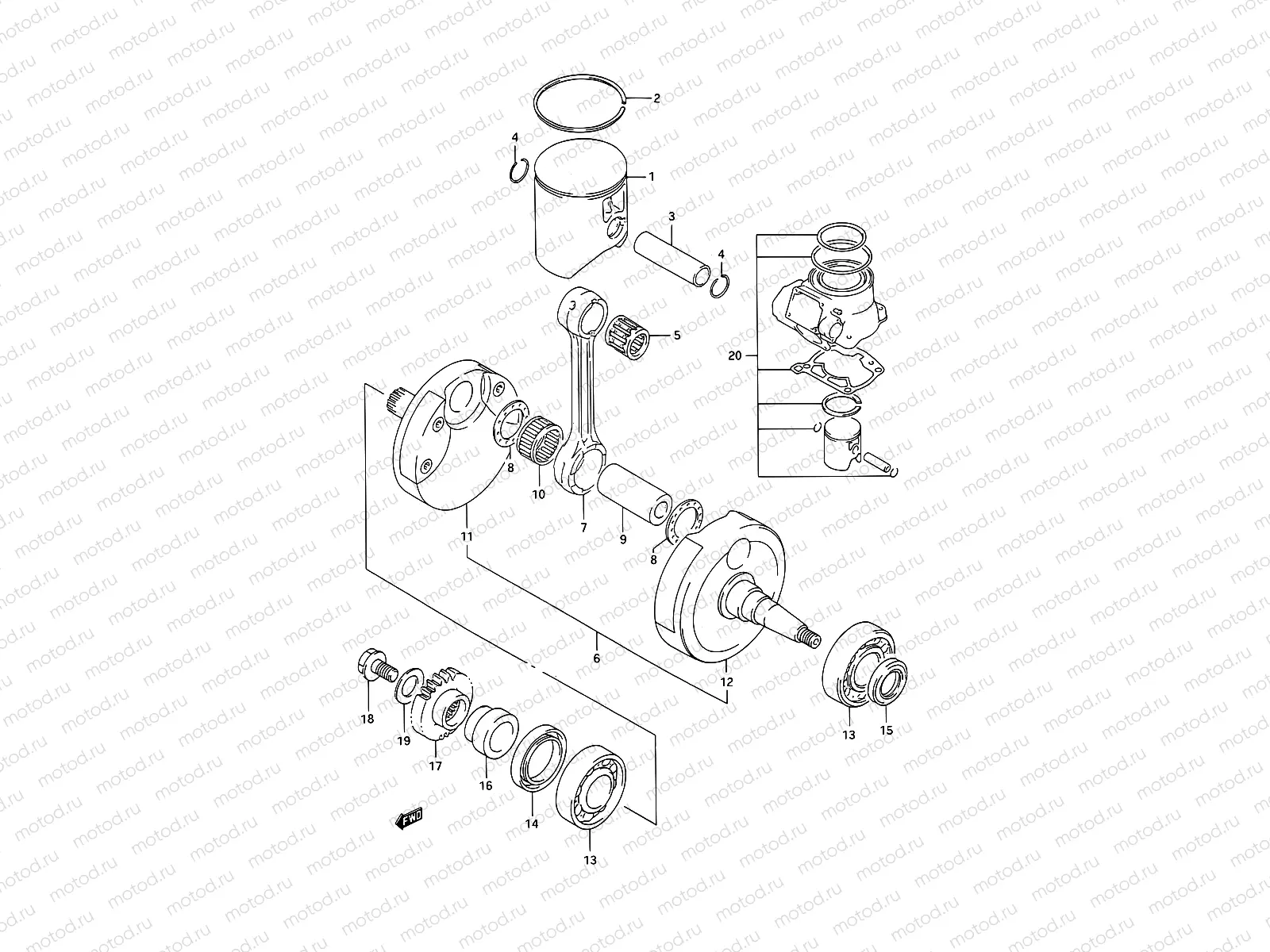 5 - CRANKSHAFT (MODEL P)