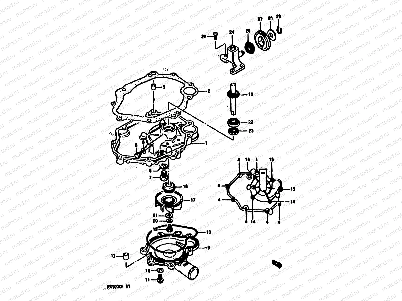 5 - OIL PAN-WATER PUMP