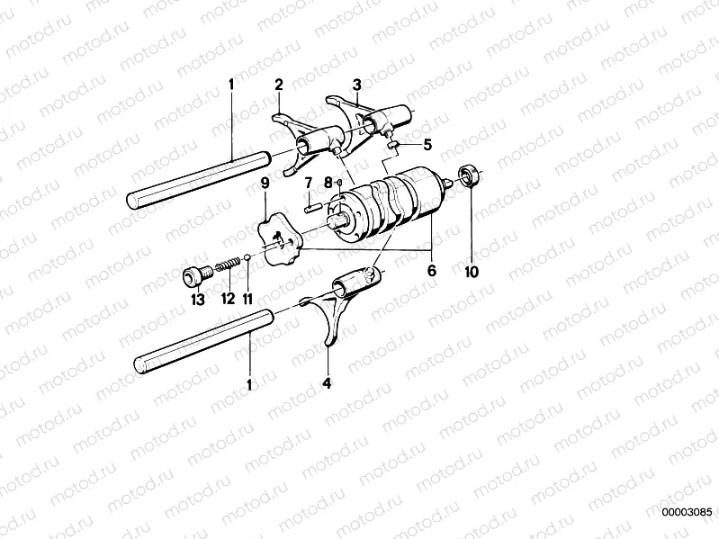 5-speed transmission - gearshift