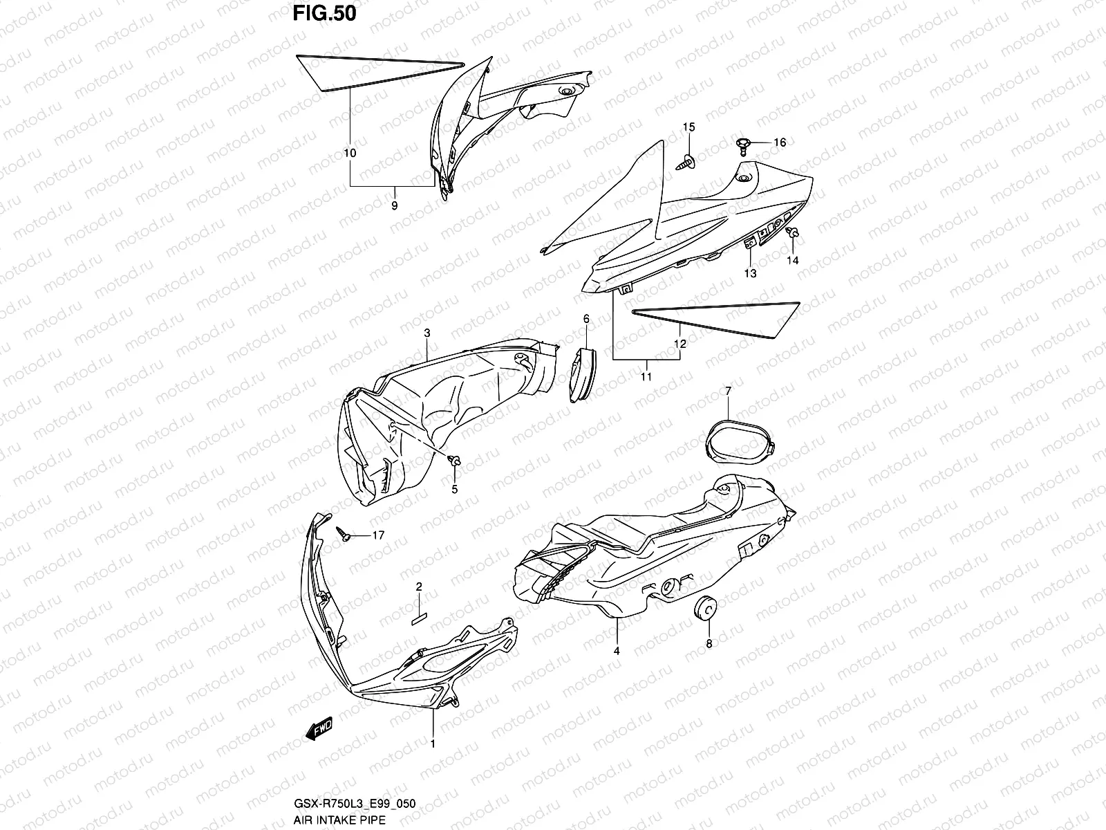 50 - AIR INTAKE PIPE (AA3)